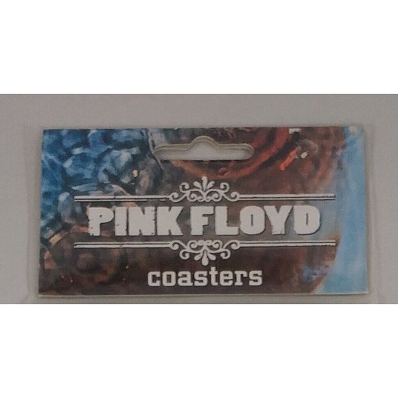 Pink Floyd 4 Coaster Set Dark Side Of The Moon Wish You Were Here  Division Bell - Picture 6 of 8